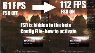 How to enable FSR in CoD Vanguard Beta Config File