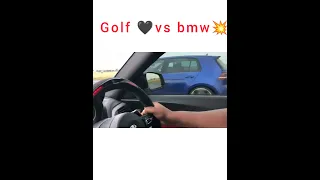 drag race vw golf vs bmw