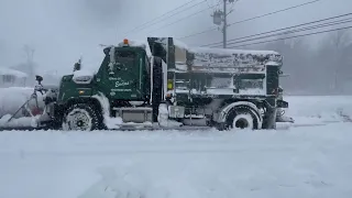 Town Plow Doing A Burn Out
