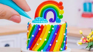 Colorful Rainbow Chocolate Cake 🌈 1000+ Sweet miniature rainbow chocolate cake decorating ideas