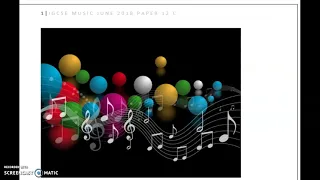 IGCSE MUSIC REVISION JUNE 2018 PAPER 12 C