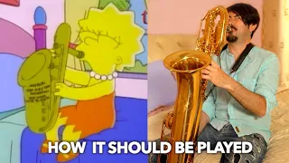 SAXOPHONES are Never Animated Correctly... (Lisa Simpson)