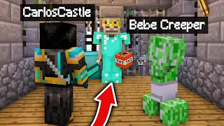 Rescatamos al PERRO del BEBE CREEPER de la ALDEA de ESQUELETOS de MINECRAFT! 😱