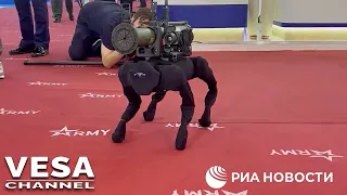 Robo-dog armed with a grenade launcher is unveiled at Russia's Army 2022 defence exposition