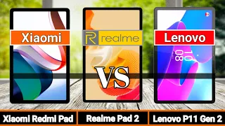 Xiaomi Redmi Pad VS Realme Pad 2 VS Lenovo Tab P11 Gen 2 | MediaTek Helio G99 | Which One is Better?