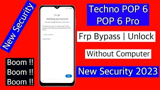 Techno Pop 6/Pop 6 Pro Frp Bypass | techno pop 6 unlock google account lock 2023