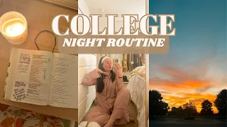 COLLEGE NIGHT ROUTINE | cozy & productive, studying, self-care, & bible journaling