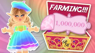 Trying to Farm 1 Million Diamonds in Roblox Royale High!
