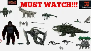 12 Creatures of Skull Island || Size comparision || Monsterverse || MUST WATCH!!!