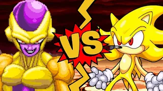 M.U.G.E.N. Battles | Golden Frieza vs Super Sonic | Dragon Ball Super vs Sonic the Hedgehog