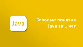 Базовые понятия Java за 1 час