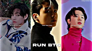 BTS - Run BTS ~💜🗯 Aesthetic, Lyrics Edit ( run bulletproof )