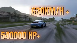 Forza Horizon 5 I  SPEED GLITCH 630 KM/H !! I 540.000 HP !! I Porsche Taycan