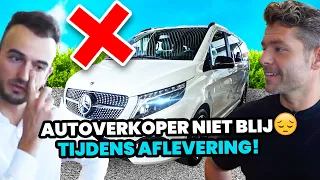 Autoverkoper niet blij tijdens aflevering dure Mercedes !!