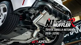 A'PEXi N1 EVO-R (Single Exit) Catback Exhaust for 2019+ Toyota Corolla Hatchback (E210)
