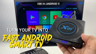 X96 X4 TV Box Android 11 8K Smart TV Box | Amlogic S905X4