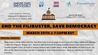 End the Filibuster, Save Democracy webinar