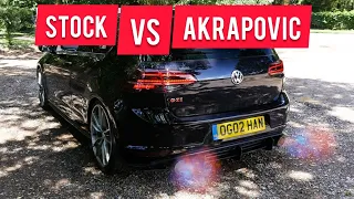 Volkswagen Golf 7 GTI Stock VS Akrapovic Exhaust Sounds