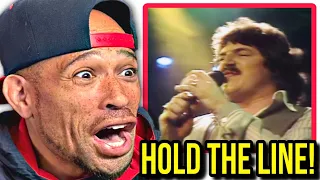 Rapper FIRST time REACTION to Toto - Hold The Line (Official Video)!!