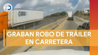 Captan asalto a tráiler en carretera de Querétaro