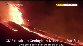 Crónicas Volcánicas, 28/9/21- 02:45 h, Nueva lengua de lava. Erupción La Palma IGME-CSIC