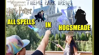 The Wizarding World of Harry Potter! All Interactive Wand Spells in Hogsmeade!