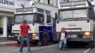 Polizei GROßAUFGEBOT + WASSERWERFER bei CORONA-DEMO in Wien