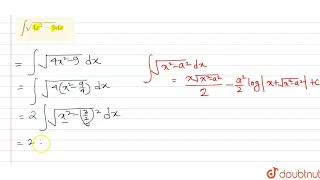 `intsqrt(4x^(2)-9)dx`