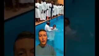 How to NOT Baptize someone!  #laugh #baptism #fail #howto #christianshorts #bible #viral