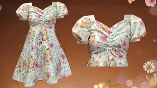 One-piece cutting and stitching | puff sleeves making