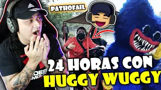 24 HORAS en la VIDA REAL con HUGGY WUGGY @pathofail 🔵🍕⚽|MARITO REACCIONA|