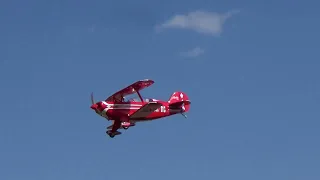 Hanger 9 Pitts S-2B with Saito FG-61TS and Spectrum A6380 Servos all around. Maiden Flight.