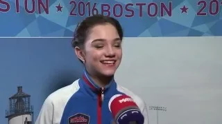 Evgenia Medvedeva - interview after SP Worlds 2016