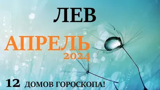 ЛЕВ ♌ АПРЕЛЬ 2024 🚀 Прогноз на месяц таро расклад 👍Все знаки зодиака! 12 домов гороскопа!