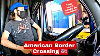 American Border Crossing Per Punga? Female Officer? USA Trucking Vlog || Bad Thunderstorm