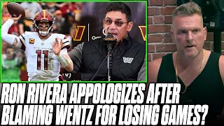 Ron Rivera Apologizes For Blaming Commanders Issues On Carson Wentz | Pat McAfee Reacts