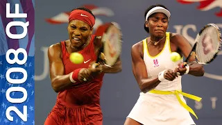 Serena Williams vs Venus Williams in a quarterfinal fit for a final! | US Open 2008 Quarterfinal