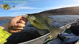 Crappie fishing on Honeoye lake ROUGH WATERS !!