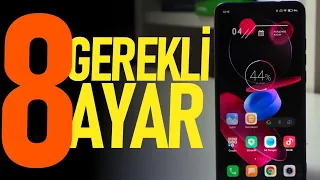 Xiaomi Telefonlarda Yapılması Gereken 8 GELİŞMİŞ AYAR