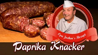 DIY paprika raw sausage - make your own sausages - Opa Jochen´s recipe