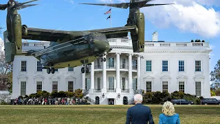 US Presidential MV-22 Lands at The White House For Urgent Mission