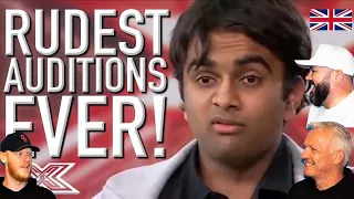 Rudest Auditions EVER on X Factor Global REACTION!! | OFFICE BLOKES REACT!!