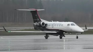 Fly 7 Finland Embraer Phenom 300 OH-TFA at Tampere-Pirkkala