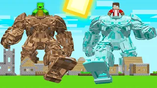 Poor Mikey HulkBuster and Rich JJ HulkBuster Attack The Village Battle in Minecraft !
