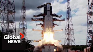 "History in the making": India launches rocket to land on moon's south pole