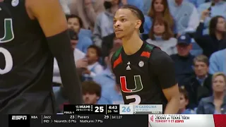 Caleb Love vs MIAMI FL 20 PTS     2.13.23