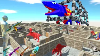 FPS AVATAR RELEASE SUPERMAN KING SHARK FROM DEADLY MAZE PARKOUR! - ARBS