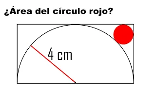 ¿SABES HALLAR EL ÁREA DEL CÍRCULO SOMBREADO EN ROJO? Geometría Básica