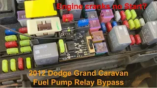 2012 Dodge Grand Caravan Fuel Pump Relay Bypass