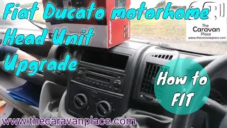 Fiat Ducato double din pioneer head unit upgrade in motorhome